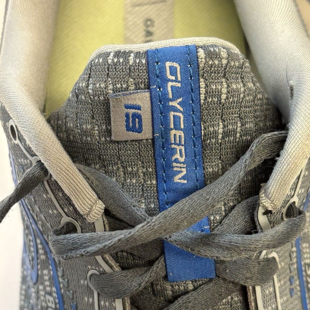Brooks Mens Glycerin 19 1103561D095 Gray Blue Running Shoes Sneakers Size 8 - Picture 9 of 11